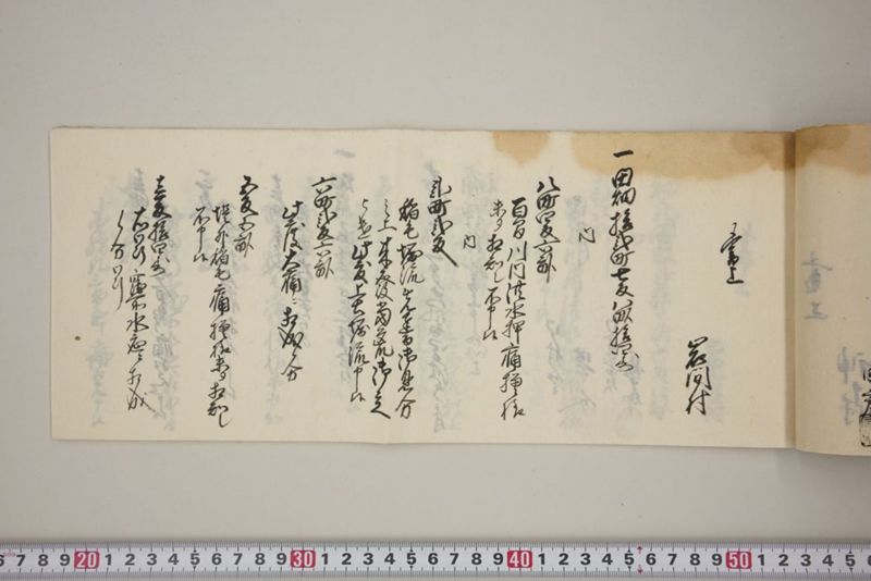 百間川内洪水ニ付稲毛并諸作物痛模様其外損所共書上帳　嘉永三年九月 - ページ 12