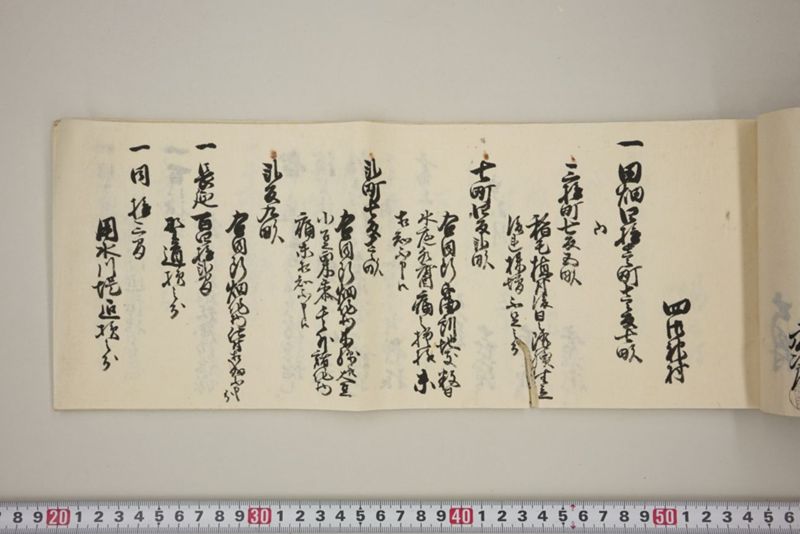 百間川内洪水ニ付堀流土砂入并数日降続窪所水底腐　万延元年五月 - ページ 32